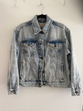 Free People We The Free Jolene distressed denim jacket in Tennessee River